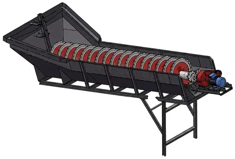 Laveur de sable à roue et à vis